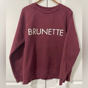 BRUNETTE THE LABEL- Brunette" Classic Sweatshirt | Burgundy